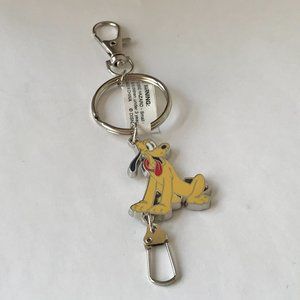 Disney Pluto Dog Fab 5 Zipper Pull Keychain Purse Charm Keyring Disneyana Walt